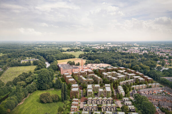 Emsauen Quartier in Rheine - Luftblick - Architekturkonzept und Visualisierung von Formgrafik